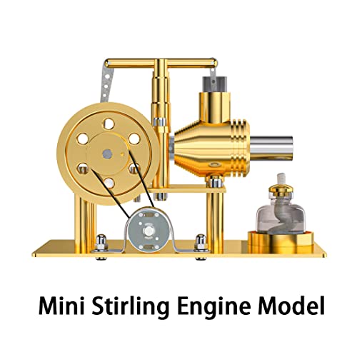 Hot Air Stirling Engine Model Kit, DIY Assembly Metal Balance-Style Stirling Engine Kit with Light Bulb, Sterling Engines Building Set, Christmas Birthday Gift Collectible - style: Type 2