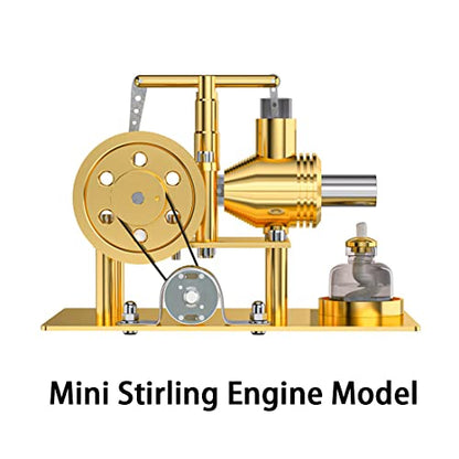 Hot Air Stirling Engine Model Kit, DIY Assembly Metal Balance-Style Stirling Engine Kit with Light Bulb, Sterling Engines Building Set, Christmas Birthday Gift Collectible - style: Type 2