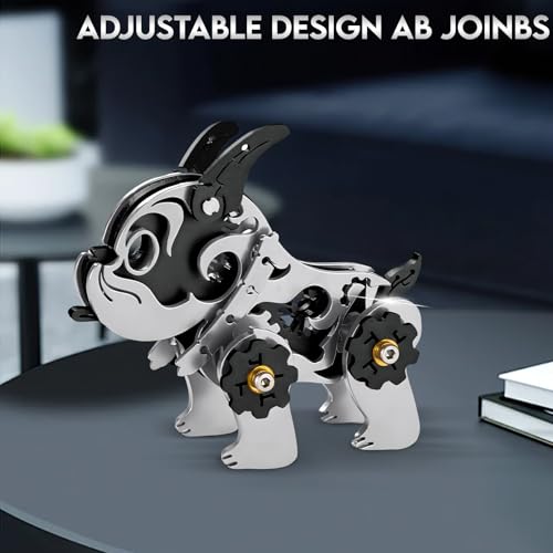 3D Metal Puzzles for Adults,Mechanical Bulldog Art Craft Gifts Toys - color: A5-bulldag