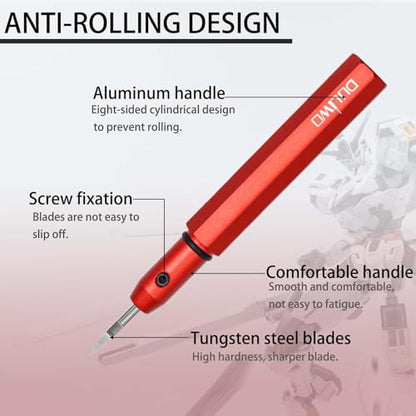 Model Scriber Tool 0.10mm Tungsten Steel Chisel - style: red+0.1mm