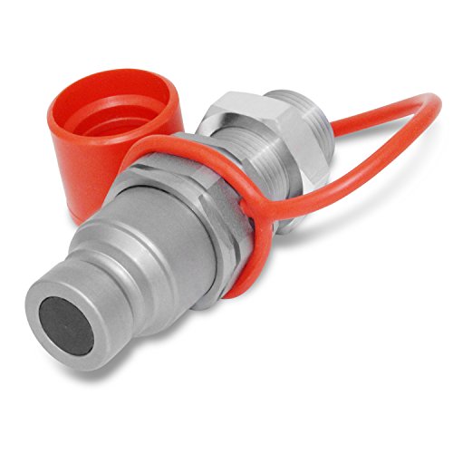 Summit Hydraulics Flat Face Hydraulic Quick Connect Coupler, 5/8 ORFS Bulkhead Skid Steer Mount