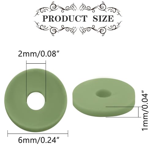 6mm Polymer Clay Beads for Bracelets Making 1000PCS - color: Military green