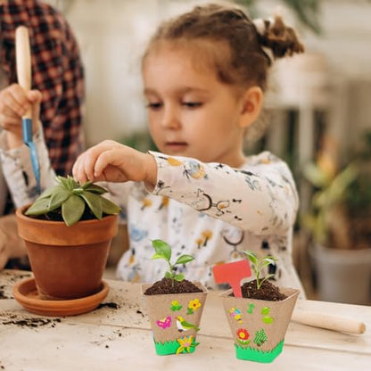 Garden Paper Pot Craft Kit, 40 sets Seed Starter, Spring Summer Kids DIY