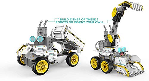 UBTECH JRA0203 JIMU Robot BuilderBots Series: Overdrive Kit/App-Enabled Building and Coding STEM Learning Kit (410 Parts and Connectors), Yellow
