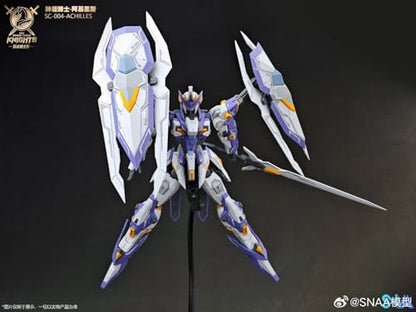Funtasy Planet Action Figures 1/144 Scale Model Kits for Adults, SNAA Aegis Knight-Achilles, Mecha Model Kit Articulated Figures Assembled Mode - color: Achilles