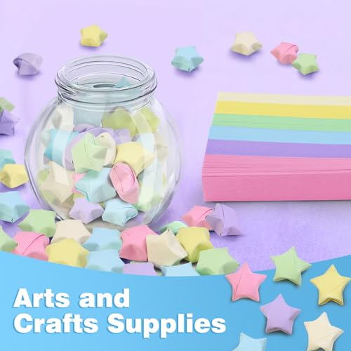 FoDau770 Solid Color Star Paper Strips - 1080 Sheet, Macaron Colour - color: Solid Macaron Colour