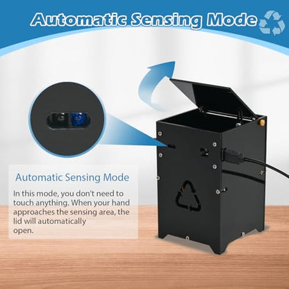 ICSTATION DIY Automatic Trash Can Soldering Practice Kit, Beginner-Friendly Through-Hole Electronics Project to Learn Photoelectric Sensor & STEM Principles, for School Labs & Home Learning