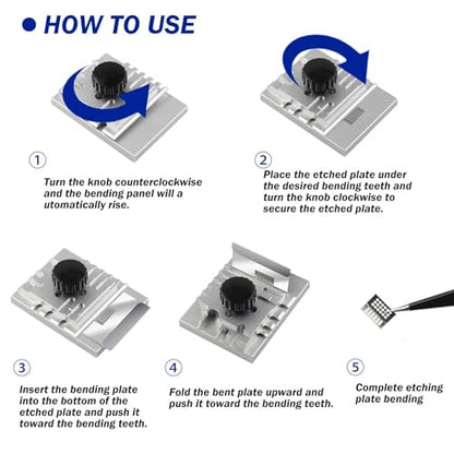 Photo Etch Bender, 360° Adjustable Metal Folding Tool for Models