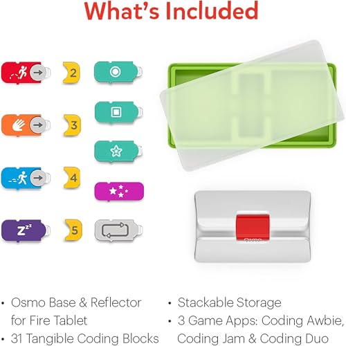 Osmo Coding Kit, Ages 5-10+, Coding for Kids, Learn to Code, STEM, Fire - style: Starter Kit for Fire Tablet