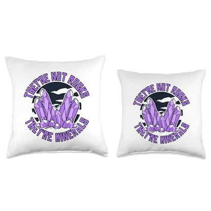 Best Rocks And Minerals Kit Guide Collection Gifts Not Rocks Geologist Mineral Collector Throw Pillow, 18x18, Multicolor - size: 18x18