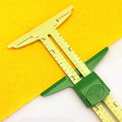 YEQIN 5-in-1 Sliding Gauge Measuring Sewing Tool - size: Size 1(style1)