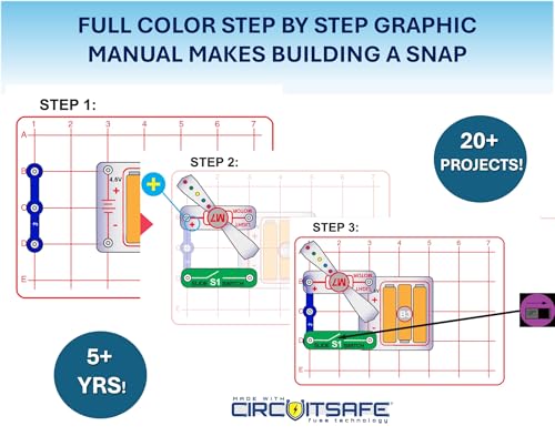 SNAP CIRCUITS Beginner SCB-20 STEM Electronics Toy for Kids Ages 5-9