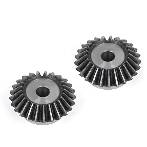 2 Pcs 1.5M 20 Teeth 8/10/12/14/15/16mm Shaft Hole Tapered Bevel Gear 1: 1# 45 Steel 1.5 Module 90 Degree Steering Gear with M5 Fixing Hole (14mm) - size: 14 mm