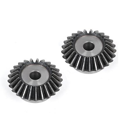 2 Pcs 1.5M 20 Teeth 8/10/12/14/15/16mm Shaft Hole Tapered Bevel Gear 1: 1# 45 Steel 1.5 Module 90 Degree Steering Gear with M5 Fixing Hole(8mm) - size: 8 mm