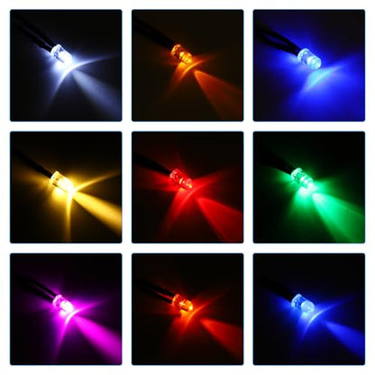 PATIKIL Tiny LED Diode Light Mini Bulb 3mm 3-6V DC Red Light 3-6V DC - color: Red, size: 3mm