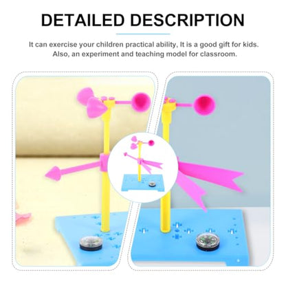TOYANDONA 6 Sets Wind Vane Educational Toys for Kids Brain Toy Powder Anemometer Classroom Tools Weather Vane Developmental Toys Instruments Squiz Toys Manual Material Package Plastic Child