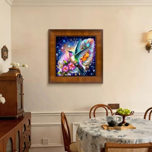 5D Hummingbird Diamond Art kits for Adults Beginners 13.8x13.8 Inch - color: KM1158-1