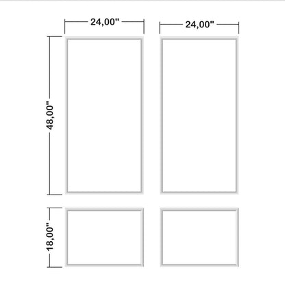 Birdeco Ready to Assemble Wall Molding Kit Set, Pre-Cut Design, Installed with Glue | 2 Top 2 Bottom Frames