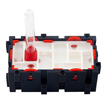 Anthouse.ES - Modular 3D Ant Farms - QBIK Duo Model - Expandable Terrarium for Medium Ants - 3D Ant Farm with Foraging Room - 6.78x12.78x5 cm - size: Medium