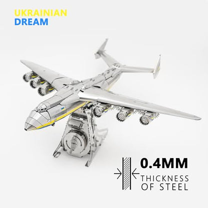 METAL-TIME ANTONOV Mriya AN-225 Official DIY Mechanical Model Kit - Cargo Aircraft 3D DIY Kit - Airplane Working Model - Ukrainian Dream