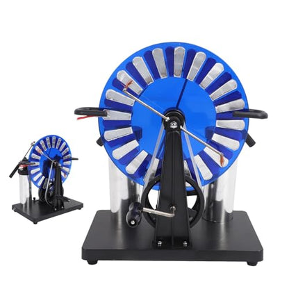 Electrostatic Induction Motor, PVC Hand Crank Spark Discharge Static Electricity Generator, Brighter Spark, Longer Time Interval, Dark Room Observation, Electric Shock Avoidance, for Science Education