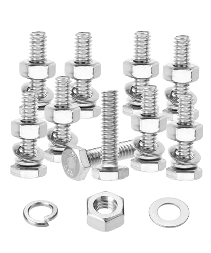 Mr. Pen- Nuts and Bolts Set, 1/4"-20x1, 10 Sets, Stainless Steel - size: 1/4"-20x1