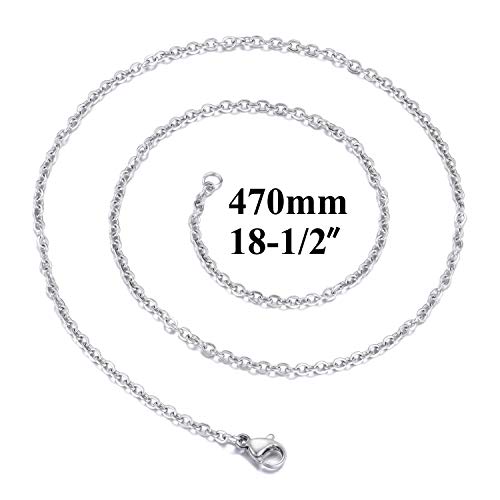 30 Pack 18 Inch Necklace Chain Stainless Steel Link Cable Chain Necklace with Lobster Clasps for DIY Jewelry Making - size: 18 Inches