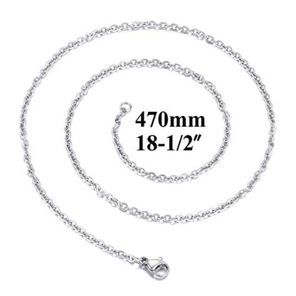30 Pack 18 Inch Necklace Chain Stainless Steel Link Cable Chain Necklace with Lobster Clasps for DIY Jewelry Making - size: 18 Inches