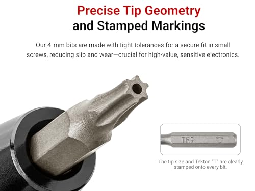 TEKTON 4 mm Hex and Triple Square Bit Set with Rail, 12-Piece | DZZ92004 - style: 12-pc. Hex/Triple Square Bit Set