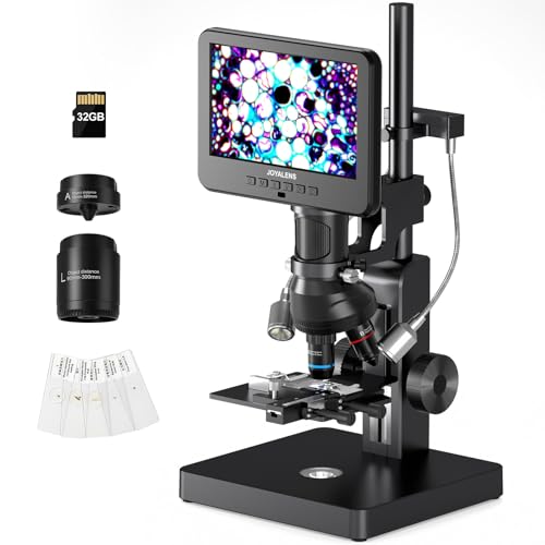 JL266S 5 Lens HDMI Digital Microscope 5000X with 7'' Screen