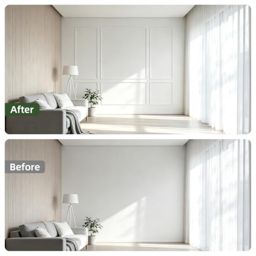 Peel and Stick Wall Molding Kit, Wainscoting Panels 24 PCS - color: White-Modern C