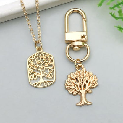 WOCRAFT 60pcs KC Gold Tree Leaf Bracelet Charms for Jewelry Making Sets DIY Necklace Bracelet Keychain Crafting Charms Kit Craft Supplies (SN890) - color: KC Gold, size: Tree Leaf Charms