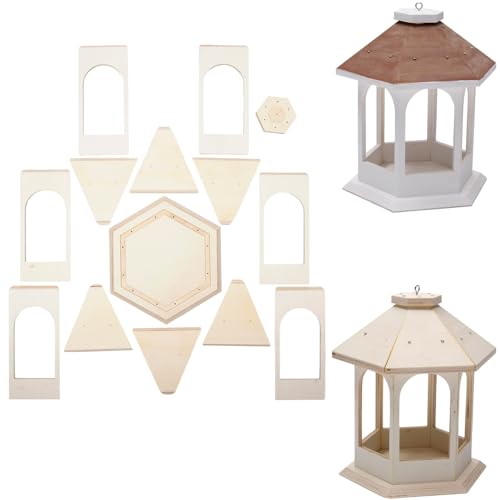 Fun Express DIY Unfinished Wood Gazebo Bird Feeders - Makes 2
