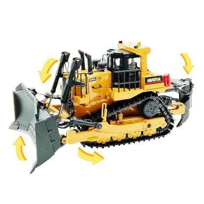 Die Cast Construction Toy All-Metal Heavy Bulldozer Model 1:50 Scale - Highly Detailed, Perfect for Collectors and Display, Durable Alloy Material, Ideal Gift - style: Heavy Bulldozer model