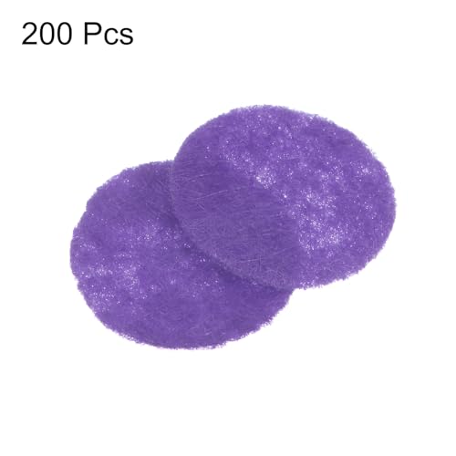 HARFINGTON 200pcs Round Felt Circles, 15mm 5/8" Pre Cut Felt Craft Pads Non-Woven Mini Felt Fabric Circles for DIY Sewing Handcraft Cut Projects Craft Finishing, Purple - color: Purple, size: 15mm