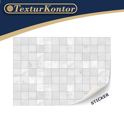 3 Sheets Self Adhesive Floor Tiles for Dollhouse 1:12 Scale (White Squared Tiles) - style: white squared Tiles