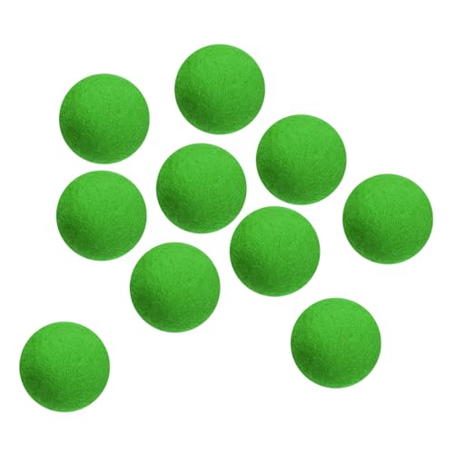 PATIKIL Wool Felt Balls Beads Wool Felting Pom 3.1cm 31mm Green for Home Crafts Handcrafts Project DIY Pack of 10 - color: Green