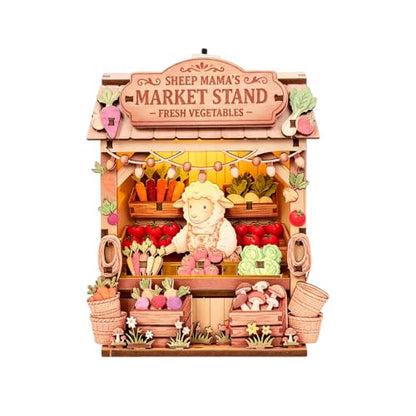 3D Puzzle Fridge Magnet,Decorative Refrigerator Magnet with LED Light - size: Sheep's Vegetable Stand