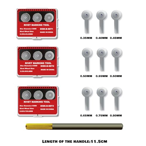 9-Wheel Model Rivet Maker Tool, Large Diameter, 3 Gear Groups - size: RM-B1+2+3