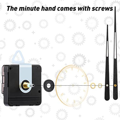 Jadive 2 Pcs Clock Movement Long Shaft, Fit for 24'' Clock, 32.5mm Shaft - size: Fit for 24'' Clock, 32.5mm Shaft