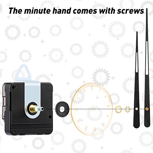 Jadive 2 Pcs Clock Movement Long Shaft, Fit for 24'' Clock, 32.5mm Shaft - size: Fit for 24'' Clock, 32.5mm Shaft