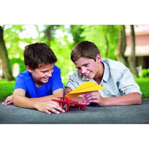 4M Electric Paper Airplane Launcher for Teens & Adults – STEM Building Kit with Dual Motors, Adjustable Launch Angles, High-Speed DIY Science Experiment Kit
