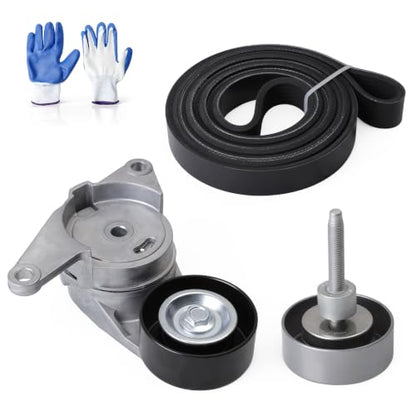Serpentine Belt Tensioner Idler Pulley Kit #38397 36110 90K-38397A - size: 2004-2017 for Enclave/Traverse/Acadia