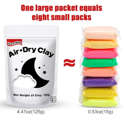 ifergoo 125g White Air Dry Clay, 4.41 oz Foam Magic Modeling Clay for Kids - color: White