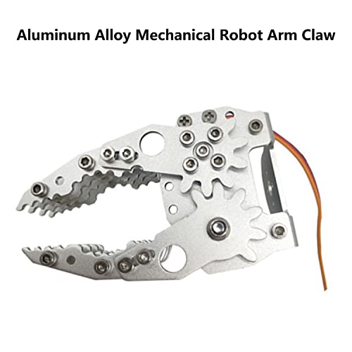 Professional Metal Robot Arm/Gripper/Mechanical Claw/Clamp/Clip with High Torque Servo, RC Robotic Part Educational DIY for Arduino/Raspberry Pie, Science STEAM Maker Platform (Silver) - color: Silver