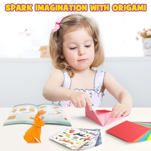 Pigipigi Kids Craft Origami Paper | 160 Pcs Origami Kit for Kids Ages 5-12