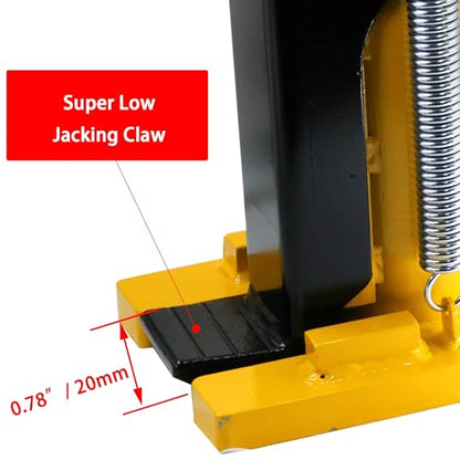 2 Set Hydraulic Toe Jack 10T/5T Manual Hydraulic Claw Jack 22000lbs/11000lbs Floor Jack with Rubber Pad - style: 2x10T