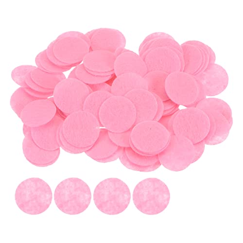 HARFINGTON 300pcs Round Felt Circles, 20mm 3/4" Pre Cut Felt Craft Pads Non-Woven Mini Felt Fabric Circles for DIY Sewing Handcraft Cut Projects Craft Finishing, Pink - color: Pink, size: 20mm