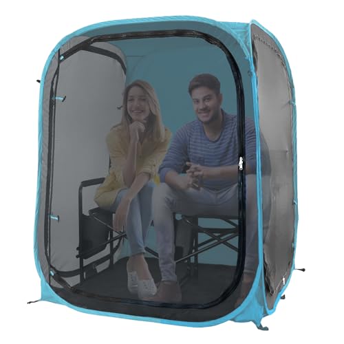 WeatherPod® MyPod™ Mesh 1-Person Pop-Up Sports Shelter - color: Sea Blue, size: X-Large