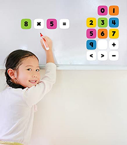 Carson Dellosa 30-Piece Dry Erase Numbers and Operations Edu-Clings Set, 3.5" Silicone 0-9, Addition, Subtraction, Multiplication, Division, and Symbol Math Manipulatives - style: Numbers & Operations